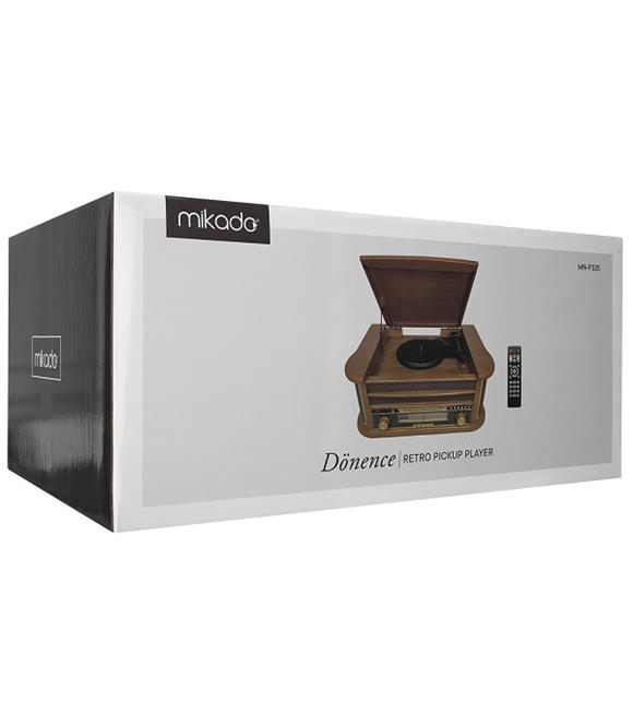 Mikado Nostalgia MN-P325 DÖNENCE Pikap Ahşap 2X5W Stereo Spk MP3 Çalar USB-Radyo-CD-Kaset -BT Müzik