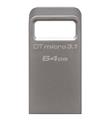 Kingston DTMC3-64 64GB DTMicro USB 3.1-3.0 Type-A metal ultra-compact drive Flash Bellek