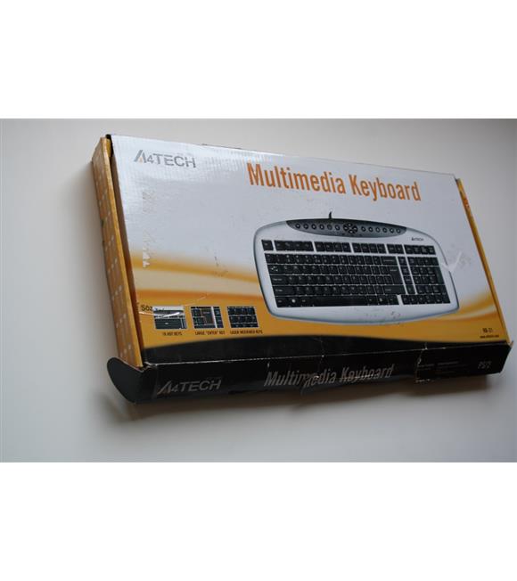 A4 Tech Kb-21 Gümüş Siyah Q Tr Ps-2 Kablolu Klavye Outlet