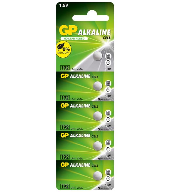 GP GP192-C5 LR41 Alkalin Düğme Pil 5