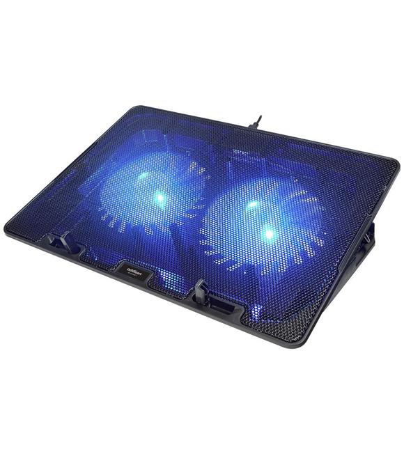 Addison AD-S1 Waft Mavi Led Işıklı 2 Fanlı 2 Usb Dc 5V 125-125-20mm Notebook Soğutucu Stand