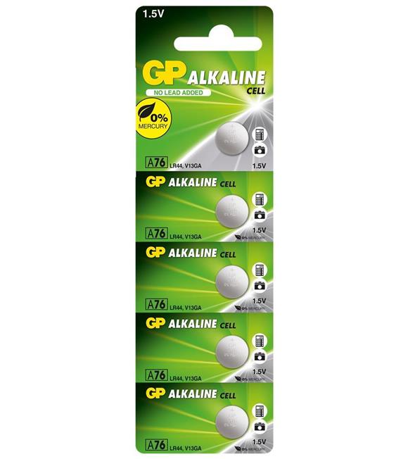 GP GPA76-C5 LR44 Alkalin Düğme Pil 5