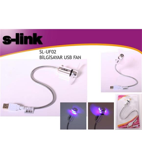 S-link SL-UF02 Anahtarlı + Ledli Usb Fan