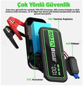 ULTRAI Jstar 8 20000mAh 3000A Jump Starter Taşınabilir Araç Akü Şarj Bataryası