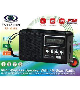 Everton Rt-303Bt Fm-Usb-Tf  Şarjlı Dijital Göstergeli Radyo