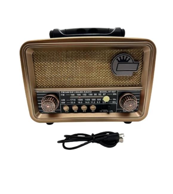 Everton RT-827 Bluetooth-USB-SD-FM Şarjlı Nostaljik Radyo (Solar Güneş Panelli)