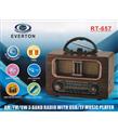 Everton Rt-657  Bluetooth Fm-Usb-Tf-Aux Şarjlı Nostaljik Radyo
