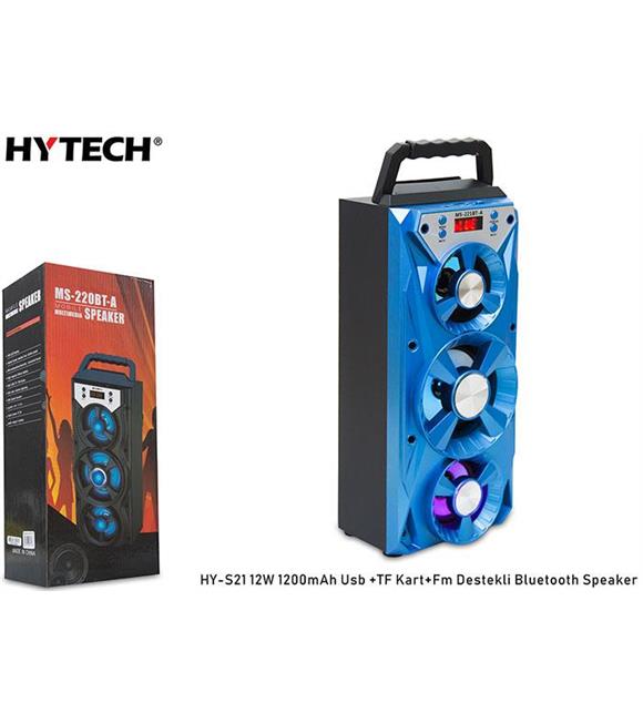 Hytech HY-S21 12W 1200mAh Karışık Usb +TF Kart+Fm Destekli Bluetooth Speaker