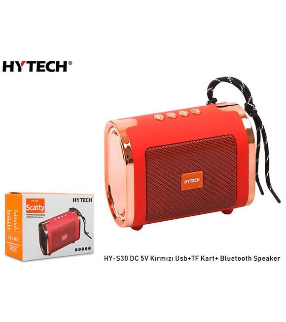 Hytech HY-S30 DC 5V Bluetooth Speaker Kırmızı Usb+TF Kart+