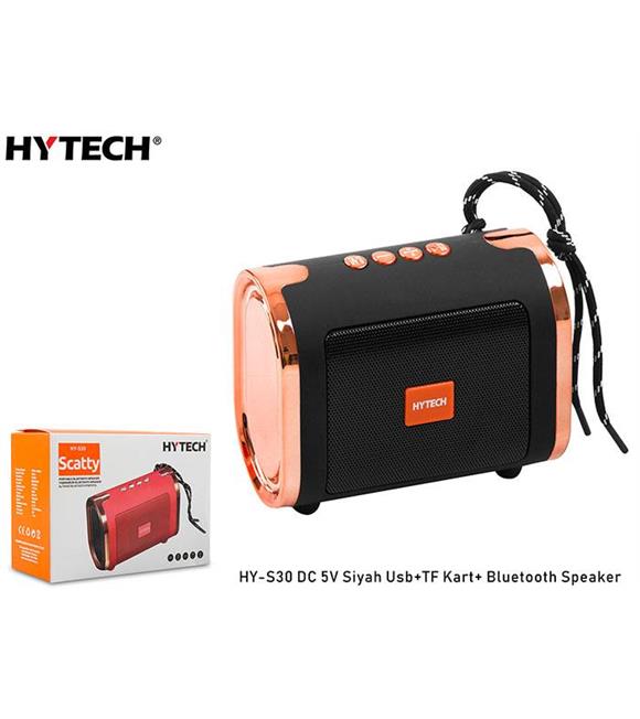 Hytech HY-S30 DC 5V Bluetooth Speaker Siyah Usb+TF Kart+