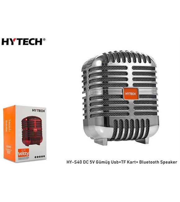 Hytech HY-S40 DC 5V Bluetooth Speaker Gümüş Usb+TF Kart