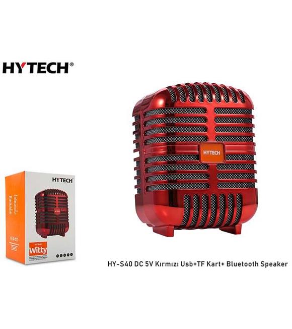 Hytech HY-S40 DC 5V Bluetooth Speaker Kırmızı Usb+TF Kart+