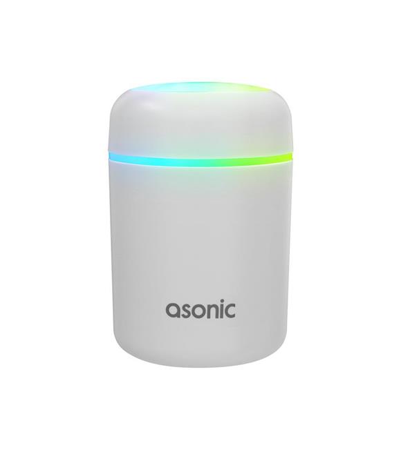 Asonic HN22 Matte Beyaz 2W 300ML kapasiteli 4 Saat Çalışabilir RGB Mini Oda Nemlendirici
