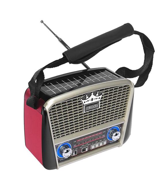 Mikado MDR-8BT PLUS Siyah-Altın Klasik Radyo Solar Panelli Usb-TF Destekli Bluetooth