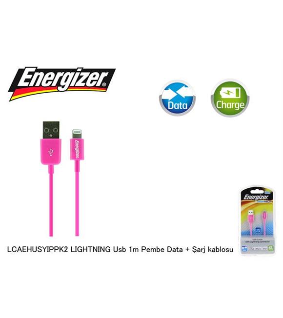 Energizer LCAEHUSYIPPK2 LIGHTNING Usb 1m Pembe