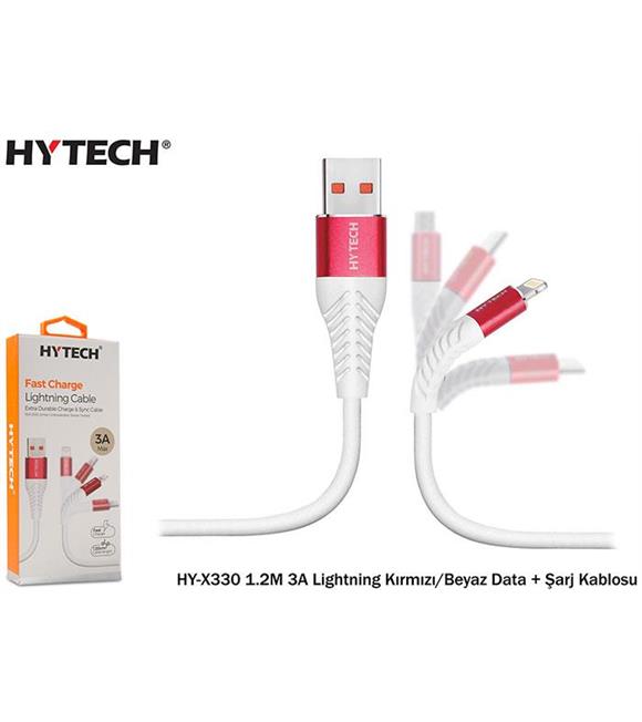 Hytech HY-X330 1.2M 3A Lightning Kırmızı-Beyaz Dat