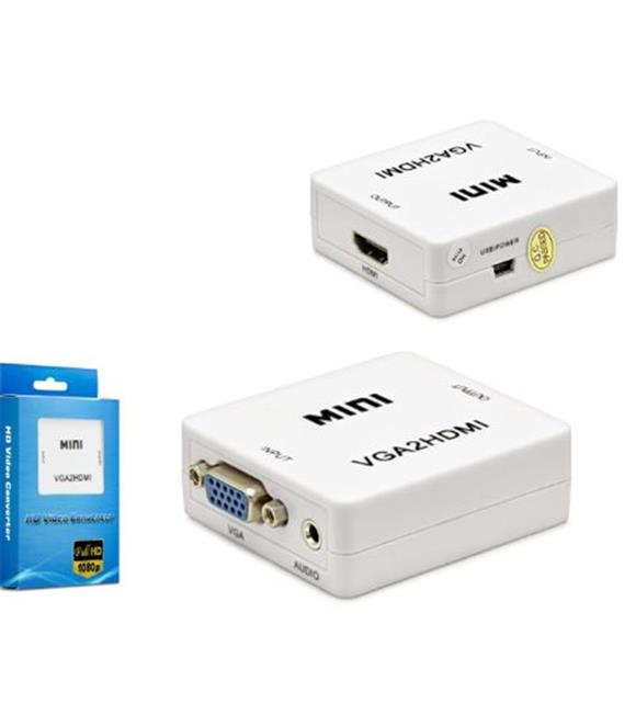 HADRON HDX1283 HD VIDEO CONVERTOR VGA (IN) TO HDMI (OUT) BEYAZ