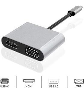Dexim Dhu0004 Premium 4 in 1 USB-Typ-c HDMI VGA Hub for iPad Pro, Macbook, PC, Laptop