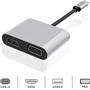 Dexim Dhu0004 Premium 4 in 1 USB-Typ-c HDMI VGA Hub for iPad Pro, Macbook, PC, Laptop