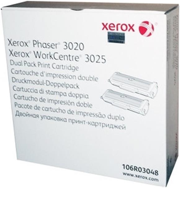 Xerox 106R03048 Phaser 3020-WC3025 Dual Pack Toner 2x1500 Sayfa