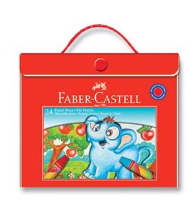 Faber-Castell Pastel Boya Plastik Çantalı 24 Renk