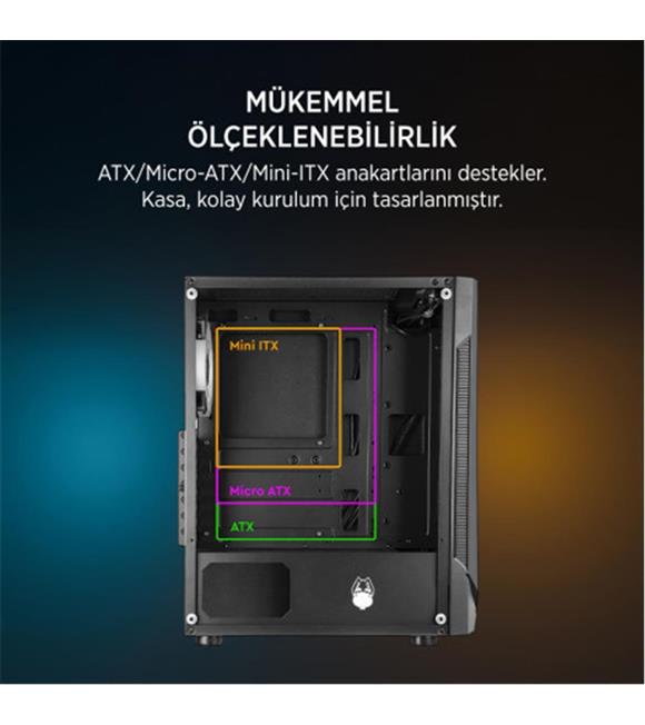 James Donkey Helix H800 4XRBW ATX 650W Gaming Kasa