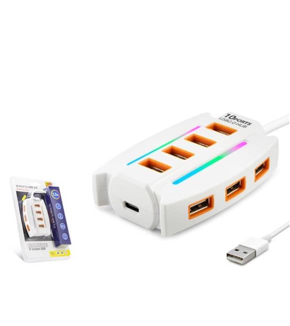 Hadron Hdx7036 Usb Hub 2.0 10-Usb 1.2M Siyah