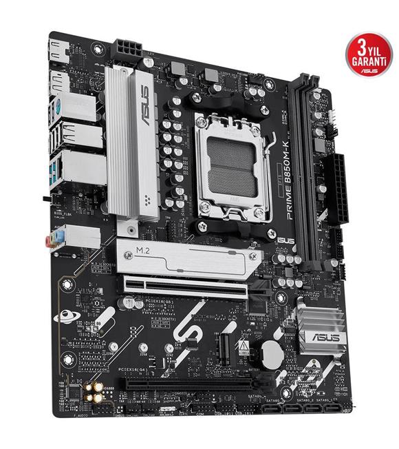 Asus Prime B850M-K AM5 DDR5 Ses GLAN DP-HDMI SATA3 USB3.2 mATX Anakart