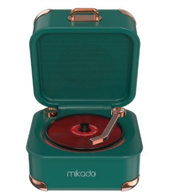 Mikado MD-62BT 5W 1200mAh Yeşil TF Kart + Bluetooth Destekli Klasik Retro Müzik Kutusu