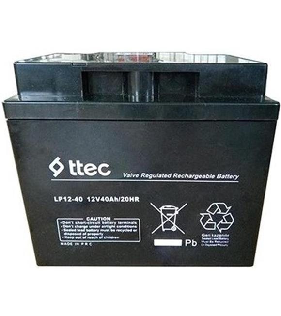 Ttec 12V 40AH Bakımsız Kuru Akü