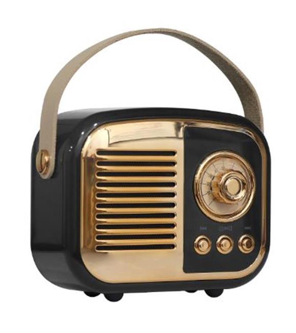 Mikado MD-24BT Echoes 3W 800mAh Siyah Usb+TF Kart+Bluetooth Destekli Klasik Retro Müzik Kutusu