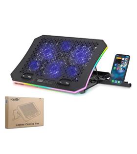 Hadron Dcxaa8 Notebook Soğutucu 6-Fan + Telefon Standı 14-18 RGB Siyah