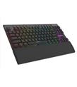 Rampage BERU Siyah 2.4G + BT Wireless RED SWITCH Mekanik Gaming Oyuncu Klavye Slim RGB