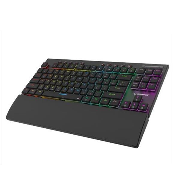 Rampage BERU Siyah 2.4G + BT Wireless RED SWITCH Mekanik Gaming Oyuncu Klavye Slim RGB