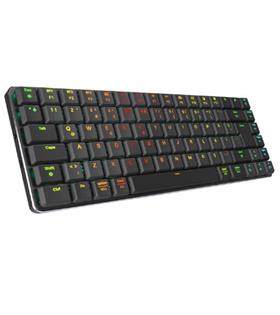Rampage W-GRANITE Siyah-Gri Low Profile BLUE SWITCH Mekanik Gaming Oyuncu Klavye Q RGB 2,4 ghz+ BT
