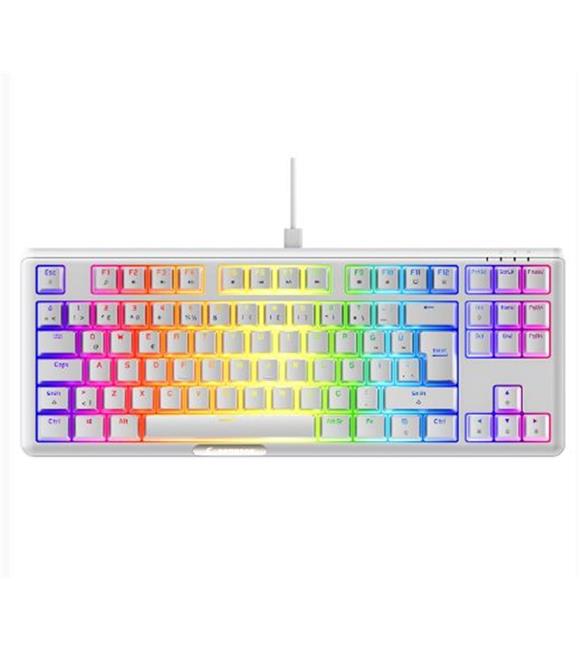 Rampage CLAW Beyaz RED SWITCH Mekanik Gaming Oyuncu Klavye Rainbow TKL
