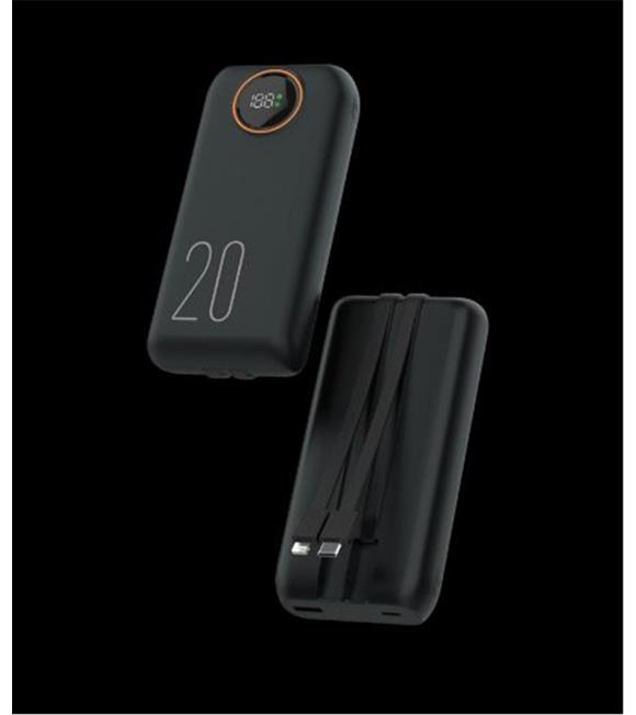 Snapron SNP-3013 20.000 Mah LCD Ekran Dahili Kablolu 22.5w Hızlı Şarj Powerbank