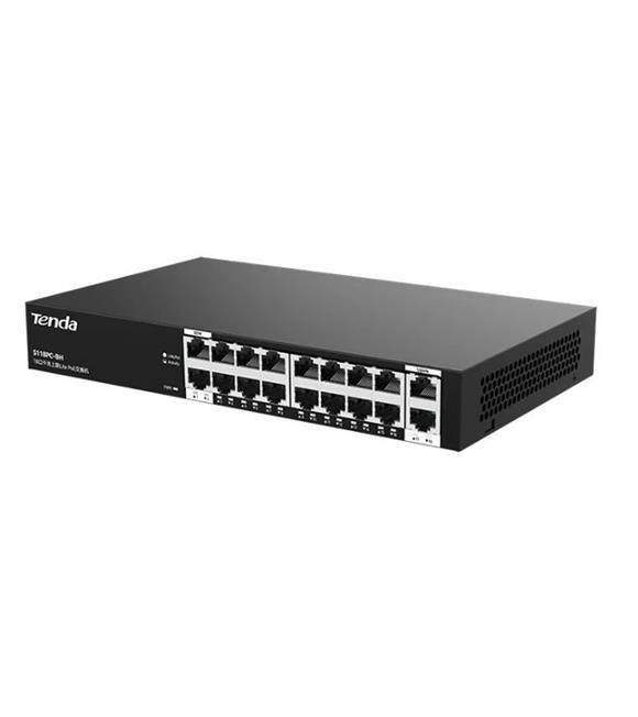 Tenda S218GPC-BH16FE PoE+ Port 167W 2x GE Uplink Switch