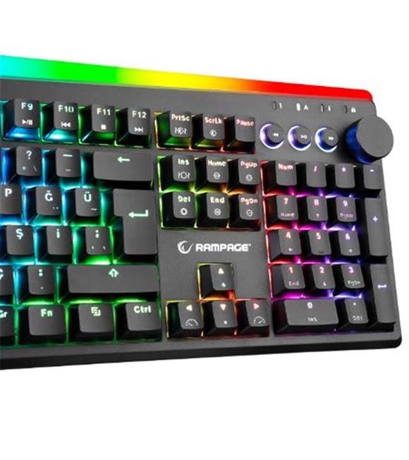 Rampage KB-R97 X-TRACER Siyah  RGB Aydınlatmalı Red SwitchGaming Oyuncu Mekanik Klavye