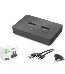 HADRON HDX1797 Dual M.2 SSD Disk Docking Station NVMe-NVMe SATA-SATA Klonlama Destekli - Siyah