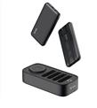 S-link IP-DS40 4 Adet 10000mAH Powerbank li  15W Kablosuz Şarj Siyah Taşınabilir Şarj İstasyonu_1)