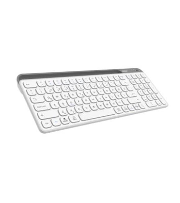 Everest KB-BT90 Beyaz-Gri Bluetooth+ 2.4Ghz  Q Mac-Win-Android-Ios Uyumlu Kablosuz klavye