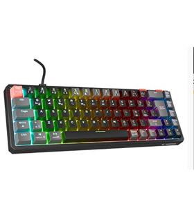 Rampage YORU MINI PRO Siyah-Gri  Bağlantı OUTEMU Red Swich Q Kablosuz RGB Mekanik Oyuncu Klavyesi