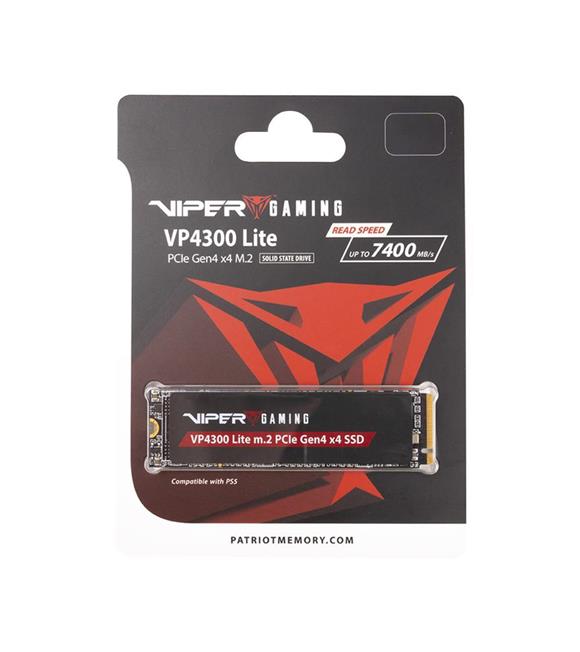 Patriot 1TB Viper VP4300 Lite 1TB 7400-6400MB-s Gen4 x4 NVMe M.2 SSD Disk (VP4300L1TBM28H)
