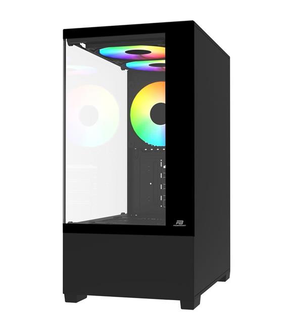 PowerBoost PB-M5001B 500w 3-12cm Rainbow Fanlı USB 3.0 Seaview M-ATX Gaming Siyah Kasa