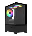 PowerBoost PB-M5001B 500w 3-12cm Rainbow Fanlı USB 3.0 Seaview M-ATX Gaming Siyah Kasa