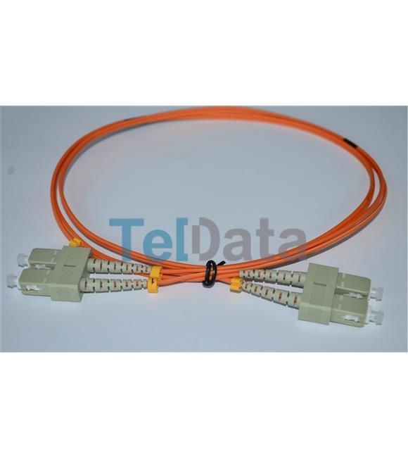 TELDATA TLD-SCMM85 SC-UPC-SC-UPC MM DX OM2 1 METRE FIBER OPTIK PATCHCORD