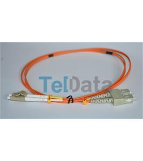 TELDATA TLD-SCLCOM21 SC-UPC-LC-UPC MM DX OM2 1 METRE FIBER OPTIK PATCHCORD
