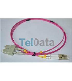 TELDATA TLD-SCLCOM41 SC-UPC-LC-UPC MM DX OM4 1 METRE FIBER OPTIK PATCHCORD