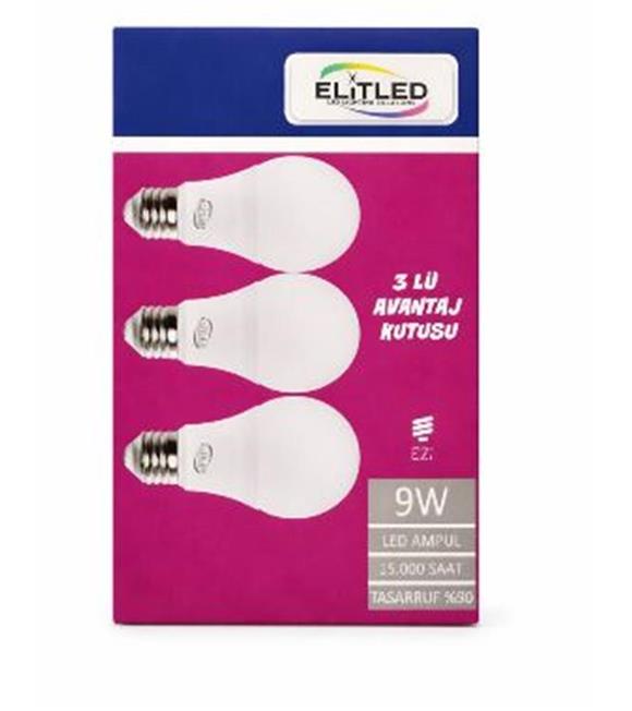 ELİTLED 9W 3LÜ SET AVANTAJ KUTU